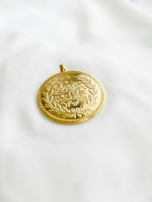 Kettenanhänger - Große Münze mit Osmanische Zeichen