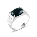 925 Silber Herrenring - Onyx